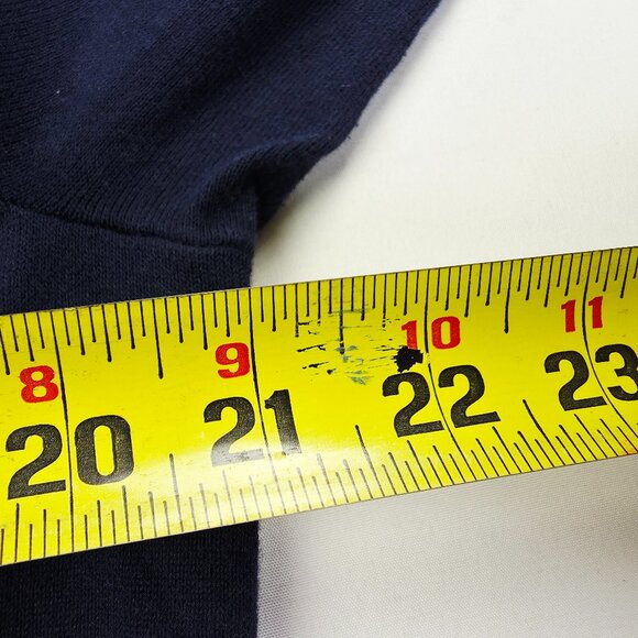 Lacoste Size Euro 42 US Large Mens Nave V Neck Long Sleeve Chest Logo Sweater - Picture 2 of 9